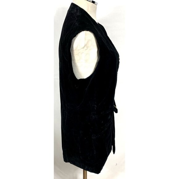 Fox Clothes of London Suit Sz M Black Velvet Vest Pants Lined 2 pc Mike Myers - Picture 6 of 14
